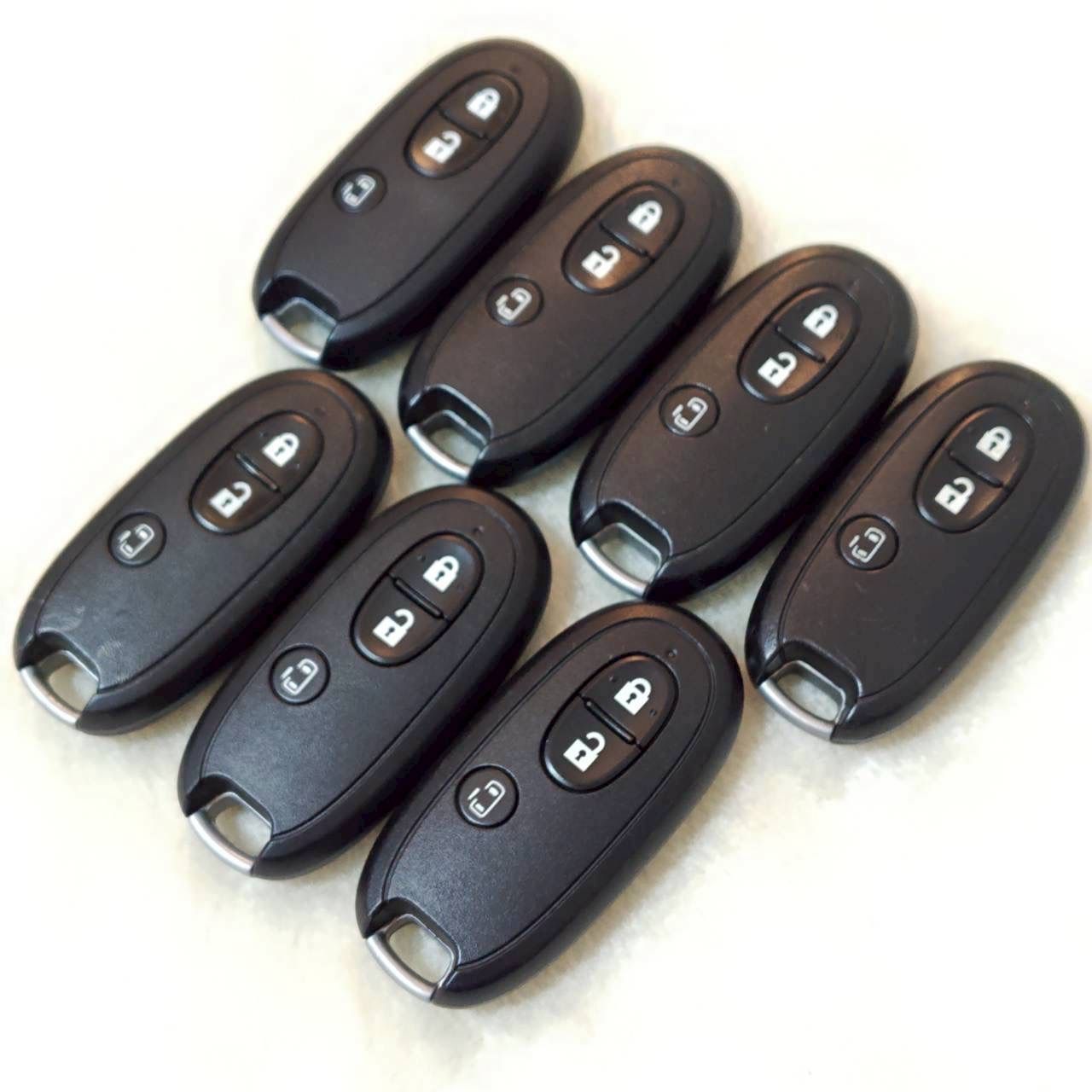 最短当日配送。 まとめ売り! ! SUZUKI スズキ スマートキー キーレス エントリー システム 純正品 7個 セット 3ボタン 片側スライドドア スペアキー 鍵付き リモコン セキュリティ ドア ロック 施錠 業販 車 ディーラー 社用車 | M37252jY