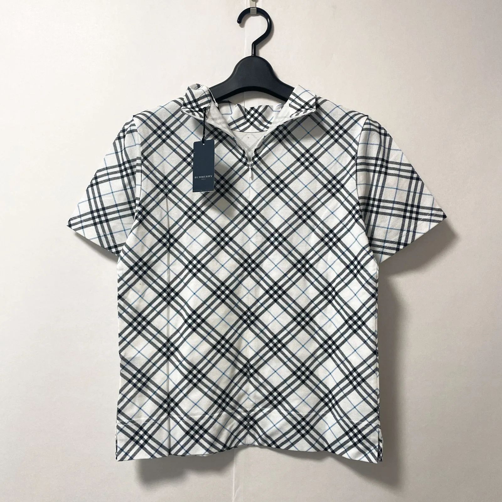 R 新品タグ付BURBERRY バーバリー ポロシャツ ノバチェック ロゴ 新品タグ付】BURBERRY GOLF バーバリーゴルフ 半袖ポロシャツ ノバ