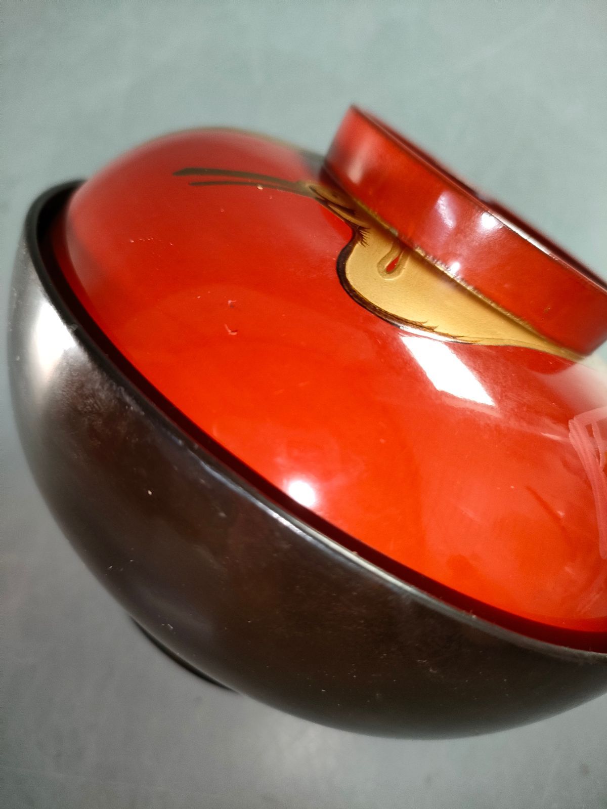 蓋物 3客 染付 印判 明治 大正 鯉 窯傷 鉢 丼 古伊万里 吉祥寺PukuPuku