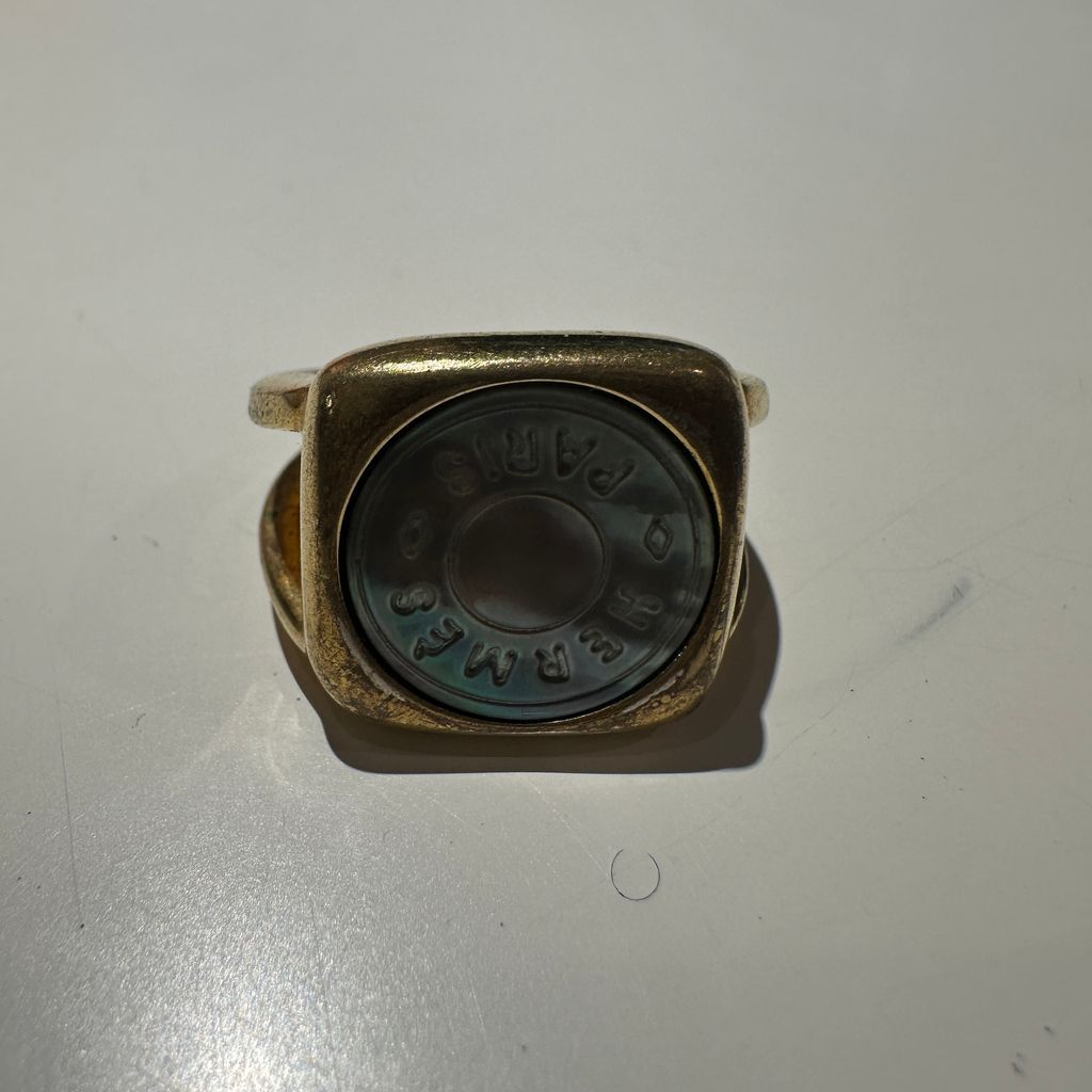 HERMES エルメス 90 s Corozo Ring リング 指輪 ゴールド size 12号 表参道A10
