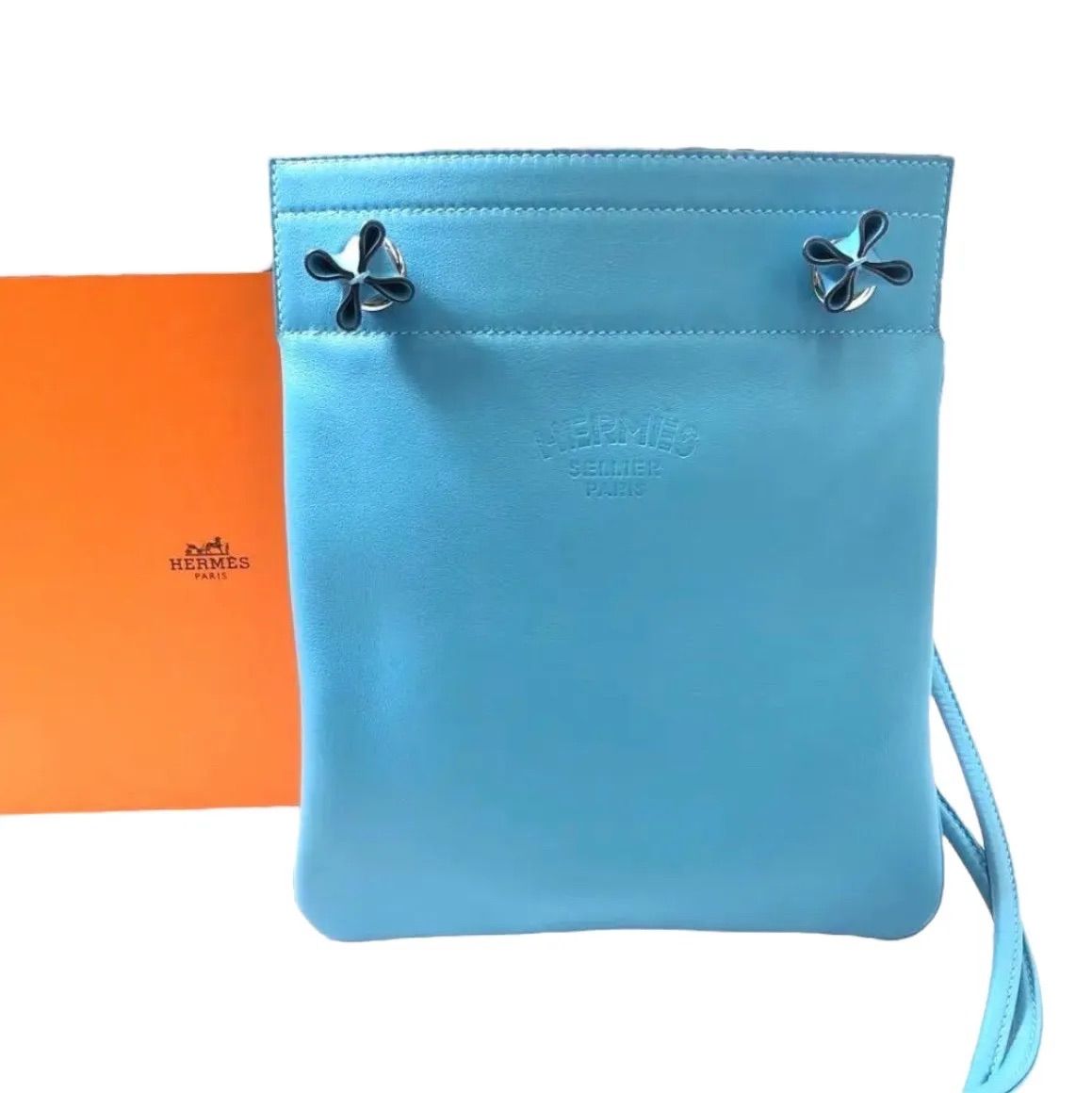 1553 エルメス アリーヌミニ ブルー ドゥノール ヴォースイフト D刻印