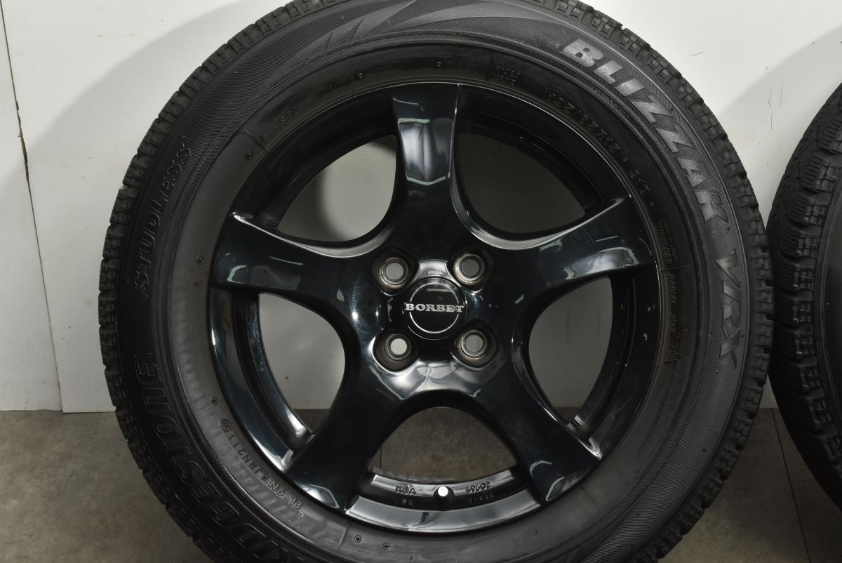 良好品 BORBET 15in 6J 40 PCD100 ブリヂストン ブリザック VRX 195|65R15 アクア カローラ フィールダー GB3 GB4 フリード ノート FFCRYSTALESIA_COM