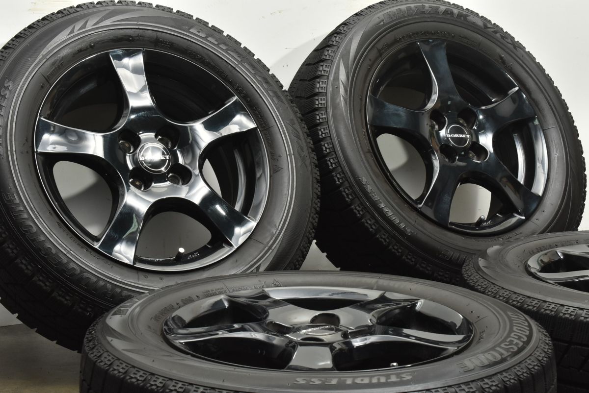 良好品 BORBET 15in 6J 40 PCD100 ブリヂストン ブリザック VRX 195|65R15 アクア カローラ フィールダー GB3 GB4 フリード ノート