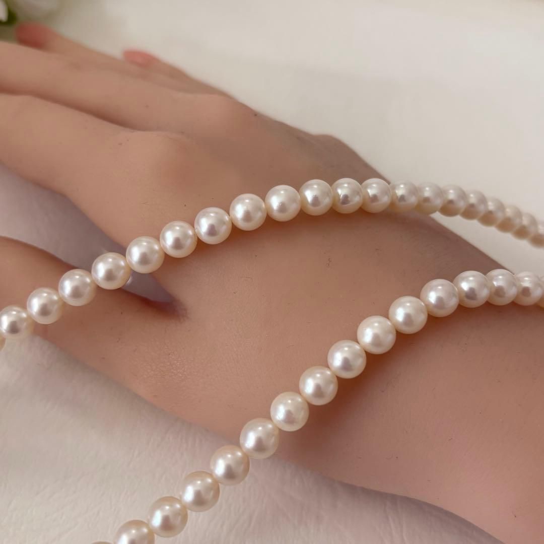 190【ミキモト】K14 パール 約6.5-6.9mm ネックレス 糸替え済み - メルカリ