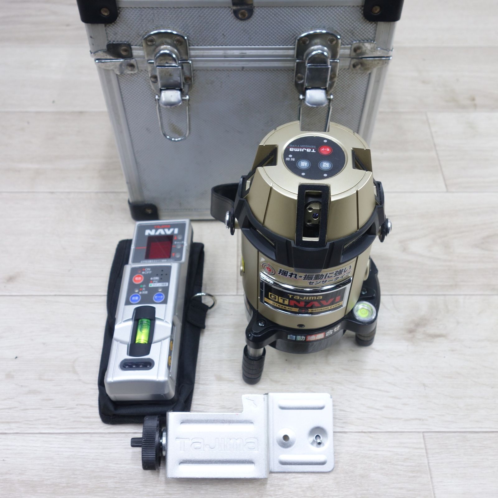 送料無料 キレイ◆Tajima タジマ GT NAVI レーザー 墨出し器 GT8ZS-NI 受光器 NAVI-RCV3 矩十字 横全周 墨出器 レシーバー◆