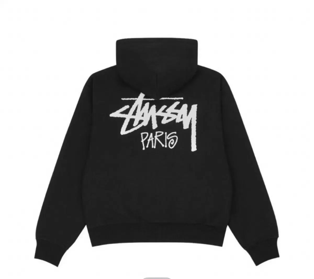STUSSY パリ フードジップアップ ブラック L