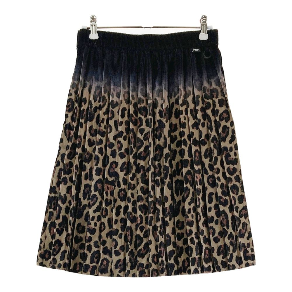サイズ 0 PEARLY GATES パーリーゲイツ 055 2234018 プリーツスカート ひざ丈 グラデーション レオパード柄 ブラウン系 ゴルフウェア レディース ストスト