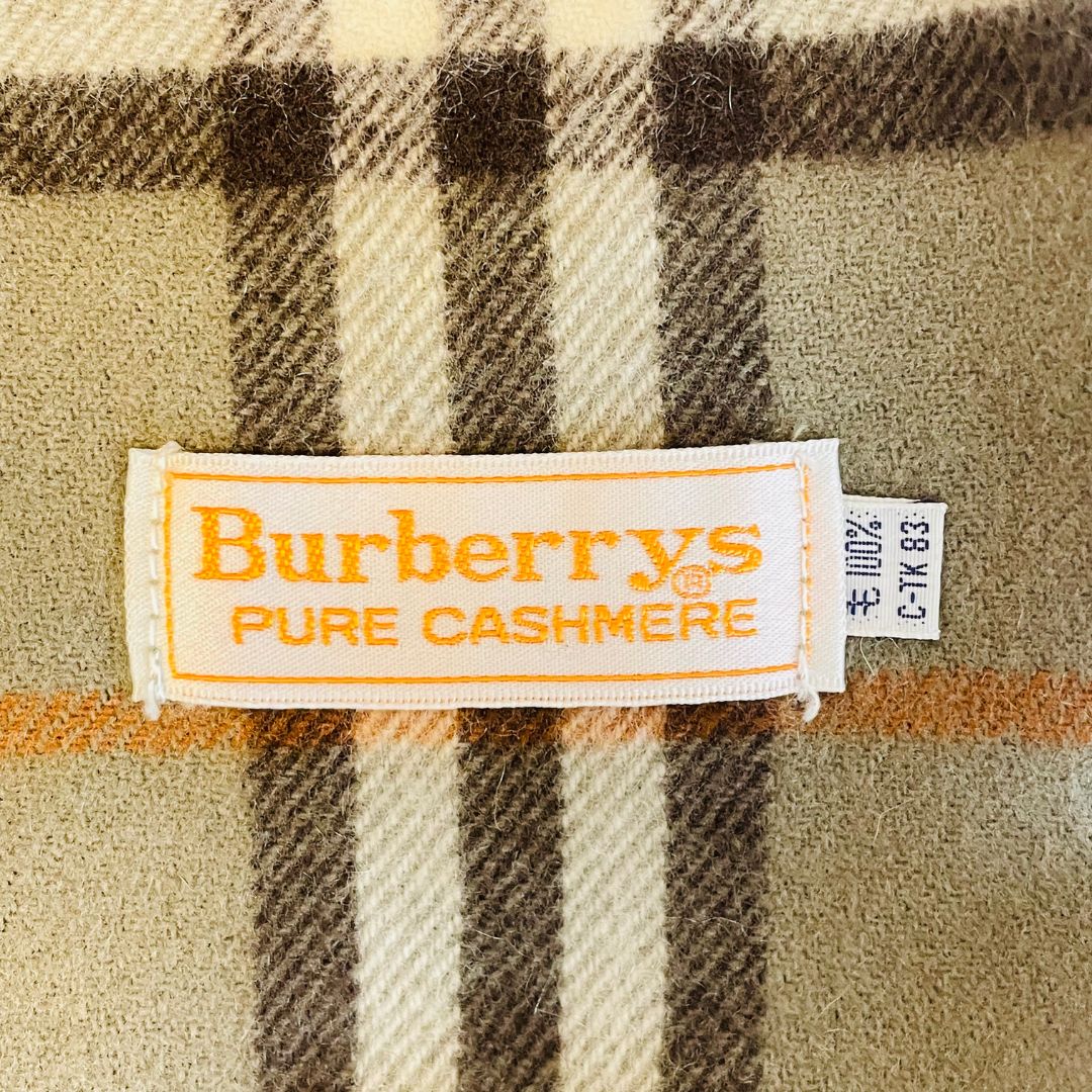 BURBERRY バーバリー カシミヤ マフラー グリーン系 A666