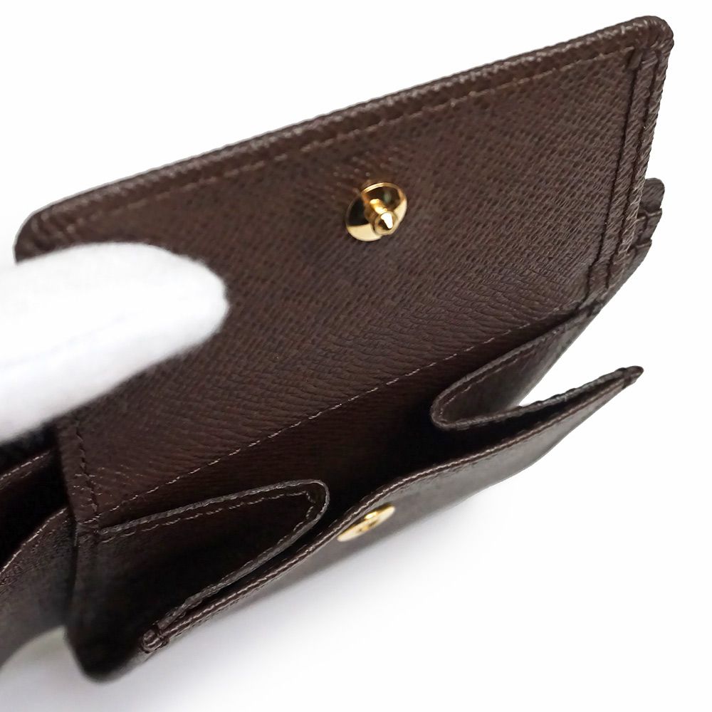 ルイ ヴィトン ポルトフォイユ マルコ 二つ折り財布 ダミエ ブラウン ゴールド金具 N 61675 LOUIS VUITTON