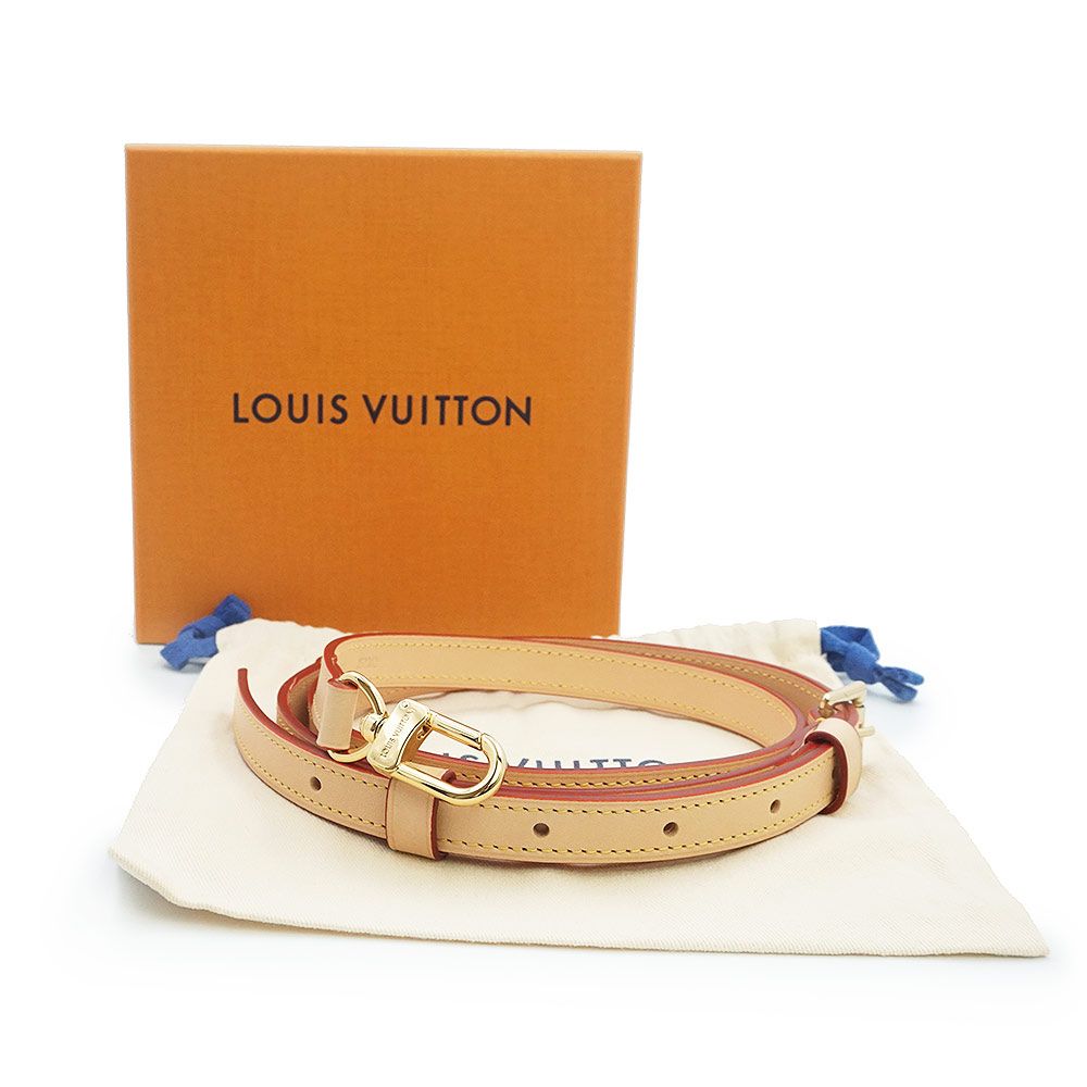 ルイ ヴィトン 調節 ショルダーストラップ ヌメ革 レザー ベージュ ゴールド金具 J52312 LOUIS VUITTON