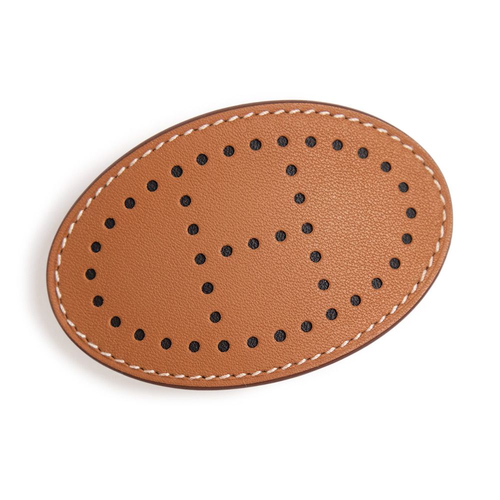 エルメス エヴリン エブリン PM バレッタ ヘアクリップ ヘア ヴォースイフト レザー チャイ ブラウン シルバー金具 HERMES