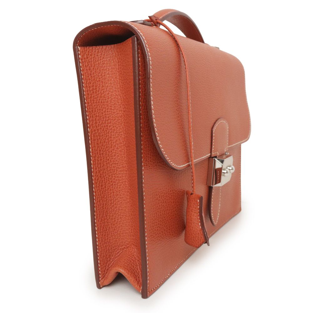 エルメス サック ア デペッシュ 27 ハンドバッグ ヴァッシュリエジェ