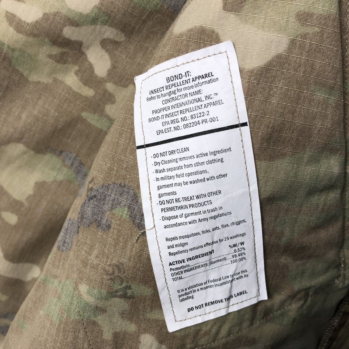 古着 米軍実品 迷彩柄 マルチカムカモ オープンカラー リップストップ