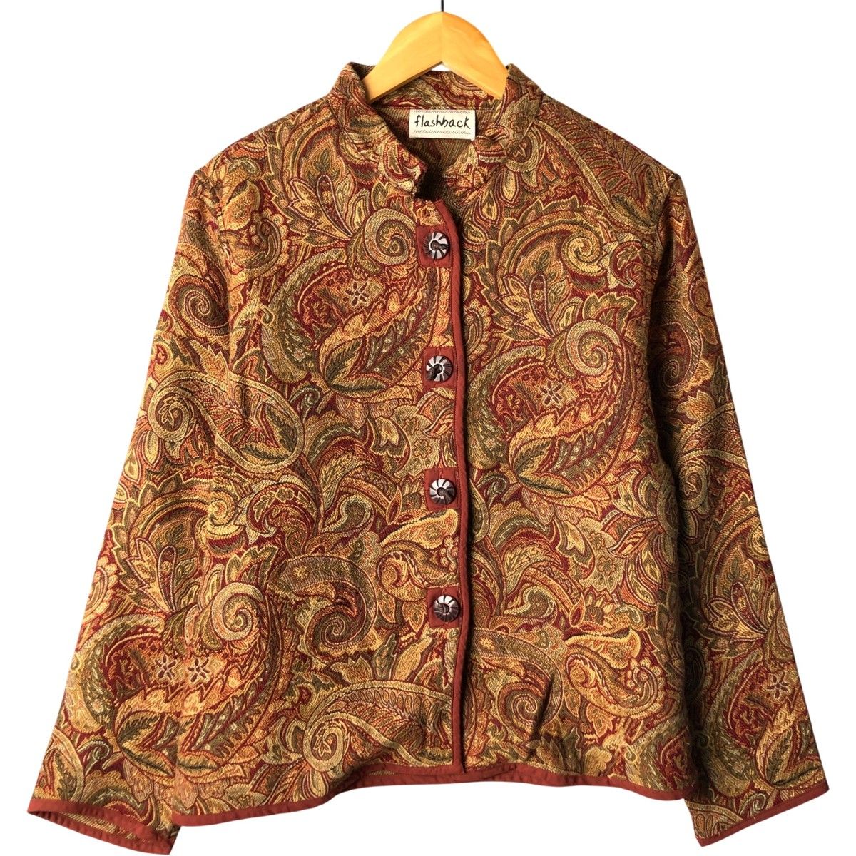 古着 80 90年代 flashback 総柄 ゴブランジャケット レディースM相当 ヴィンテージ eaa592628