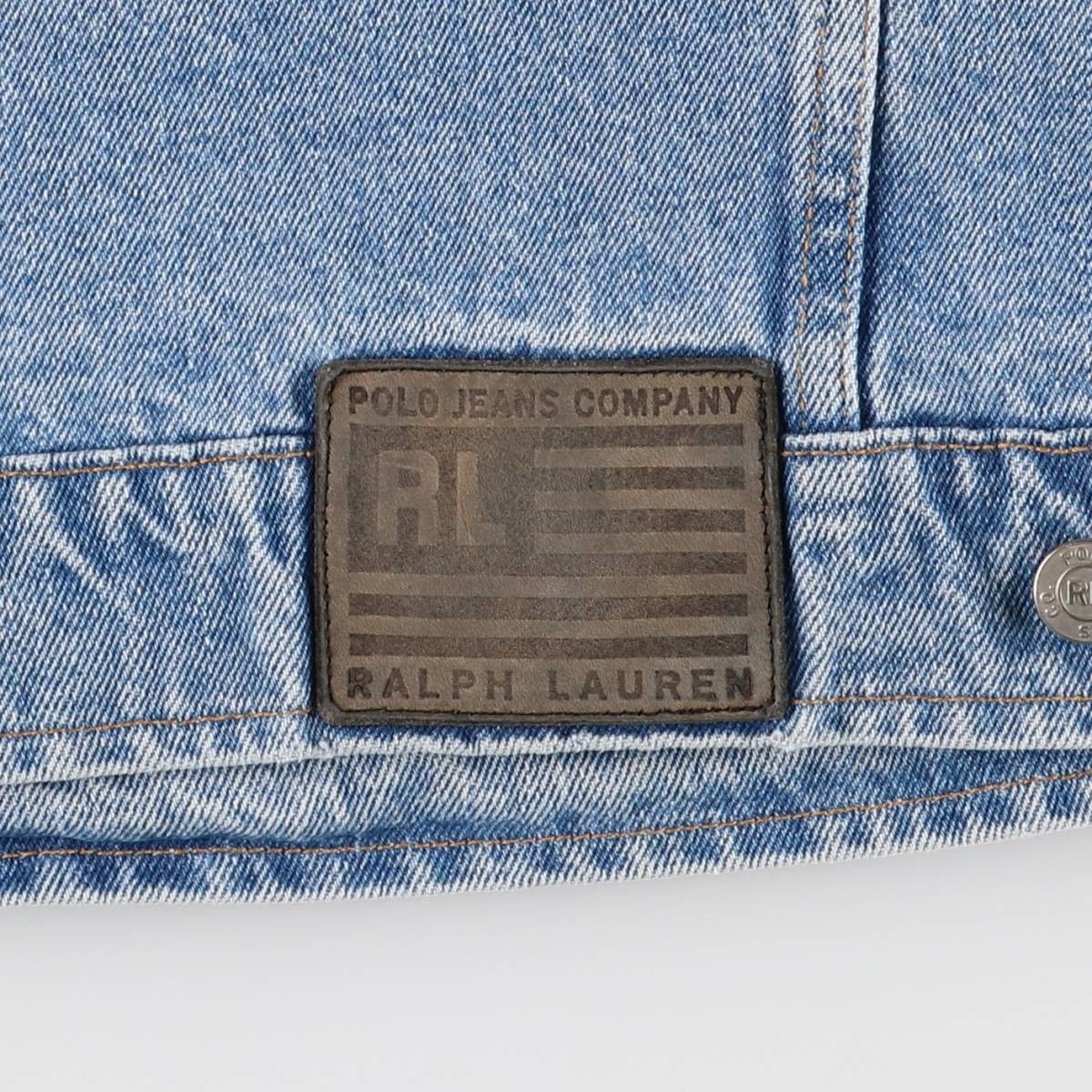 POLO JEANS RALPH LAUREN デニムジャケット 星条旗 M 古着 00年代 ラルフローレン Ralph Lauren POLO JEANS COMPANY 星条旗
