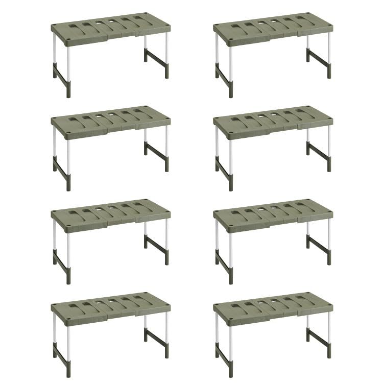 迅速発送 まとめ買い8台セット Belca ベルカ 日本製 収納棚 クローゼット 押入れフリーラック 伸縮タイプ 8台セット 1台あたり 幅76.5~93.5×奥行37×高さ35 40cm エコグリーン 収納棚 幅伸縮 高さ調節 CO-RG8T