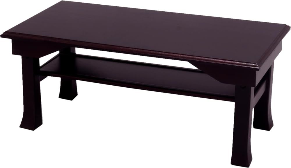 オスマック OSMAC 経机 文机 仏壇台 幅60×奥行30×高さ25cm 折りたたんで収納 供物台 供養台 写経机 便利机 天然木桐製 ブラウン SDX-600BR