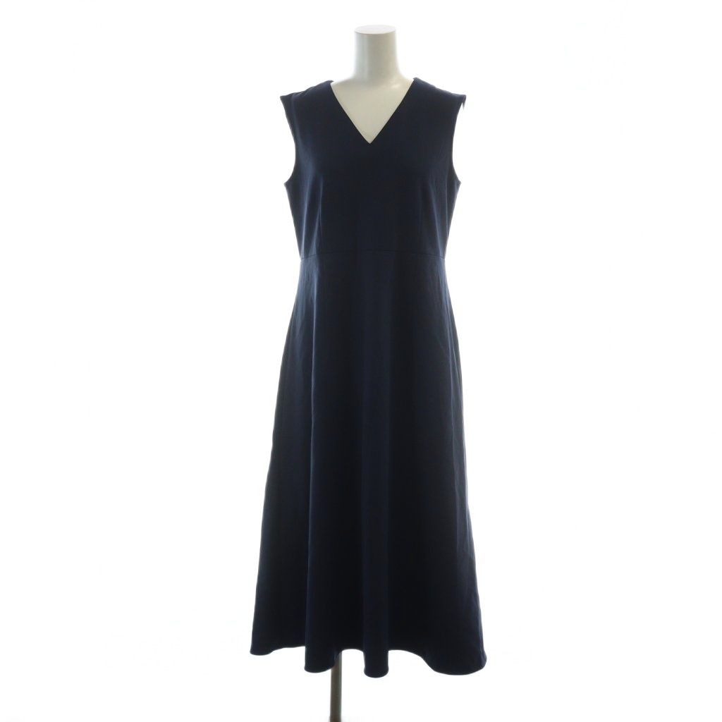 セオリーリュクス theory luxe 22SS ロングワンピース ノースリーブ フ ロゴ 38 紺 ネイビー GY19 |MQ