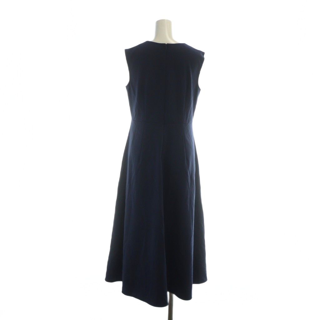 セオリーリュクス theory luxe 22SS ロングワンピース ノースリーブ フ ロゴ 38 紺 ネイビー GY19 MQ