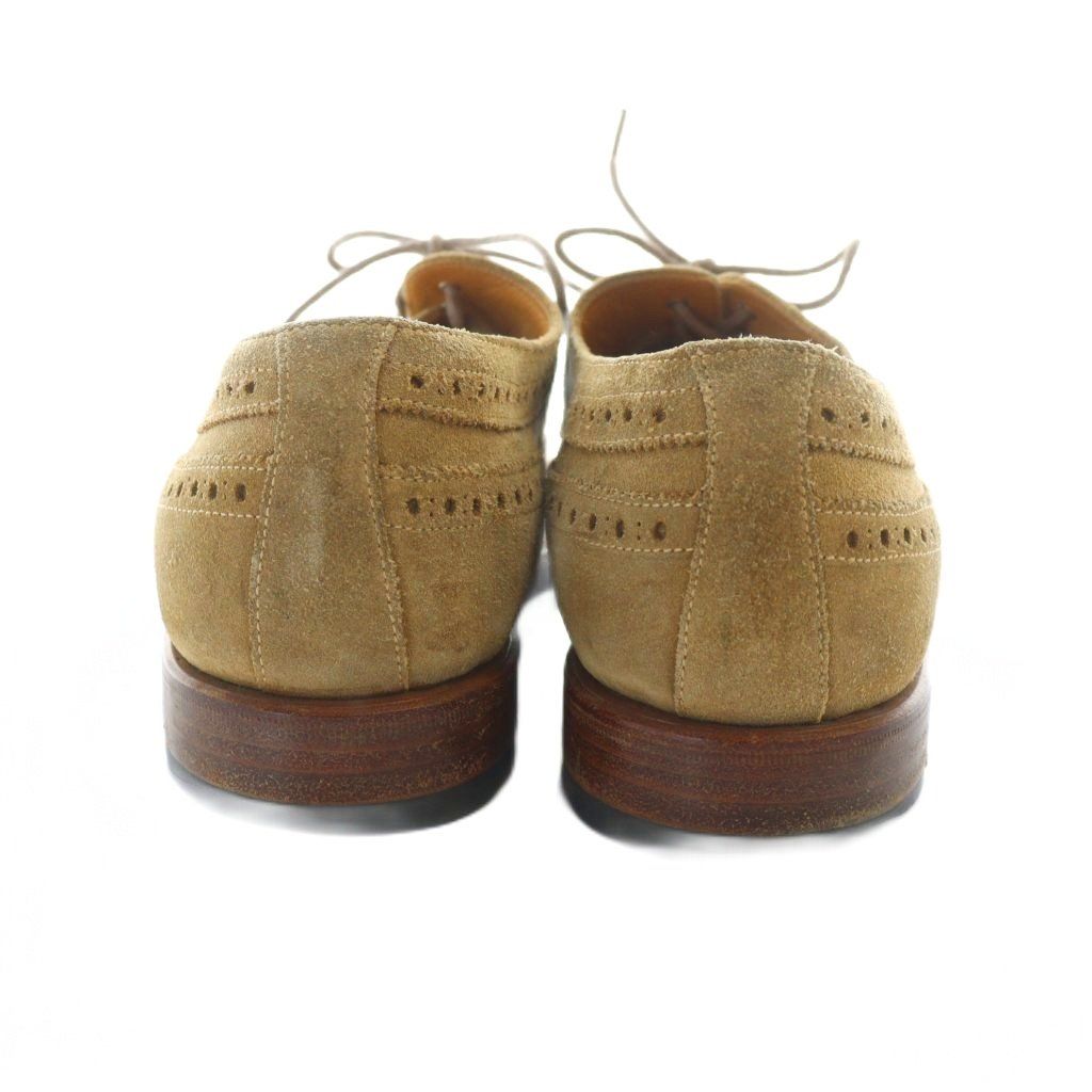 ジャランスリワヤ Jalan Sriwijaya UNITED ARROWS別注 ドレスシューズ ウィングチップ スエード ロゴ 8.5 27 cm 茶 ブラウン GY 30 MQ