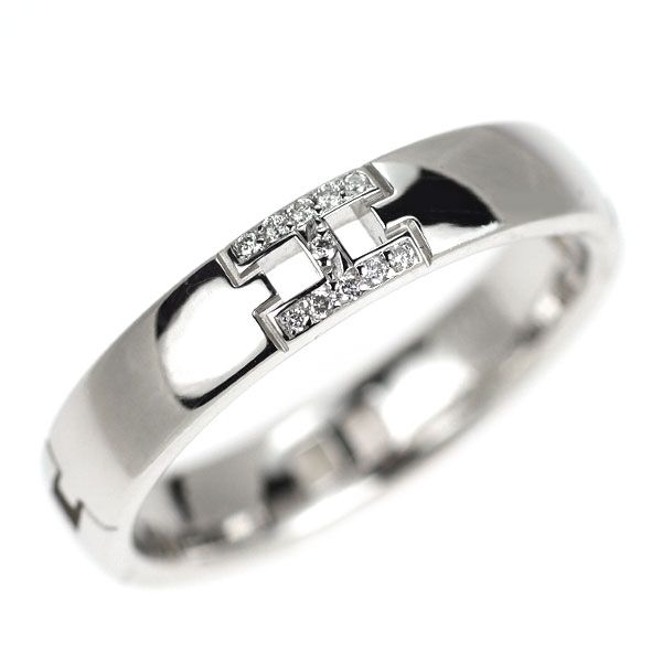 HERMES エルメス K18WG ヘラクレス リング 11Pダイヤモンド 商品詳細｜エルメス K18WG ダイヤ11P(0.02ct) エヴァー ヘラクレス