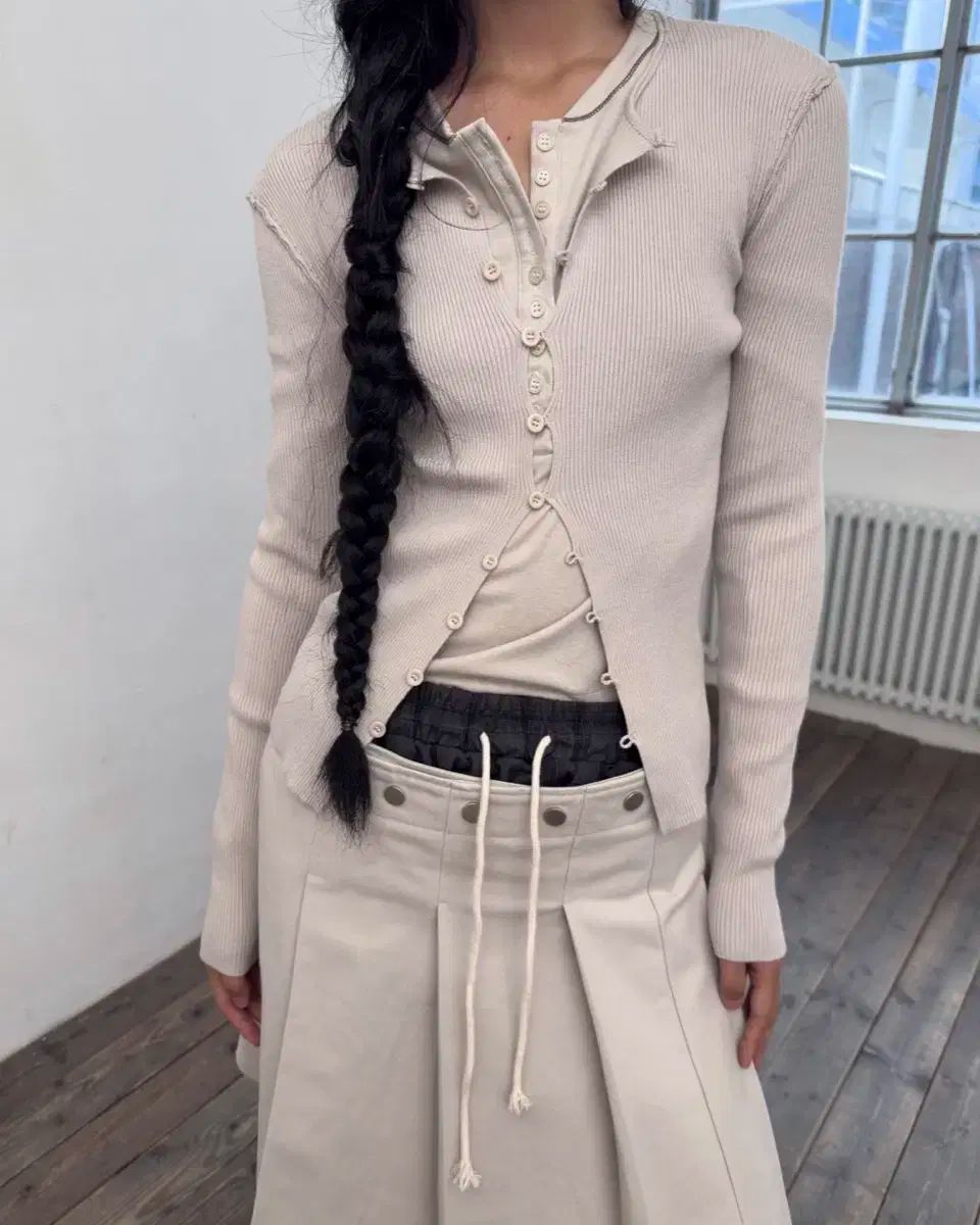 ポーターナ portena ボタン カーディガン ボタン カーディガン