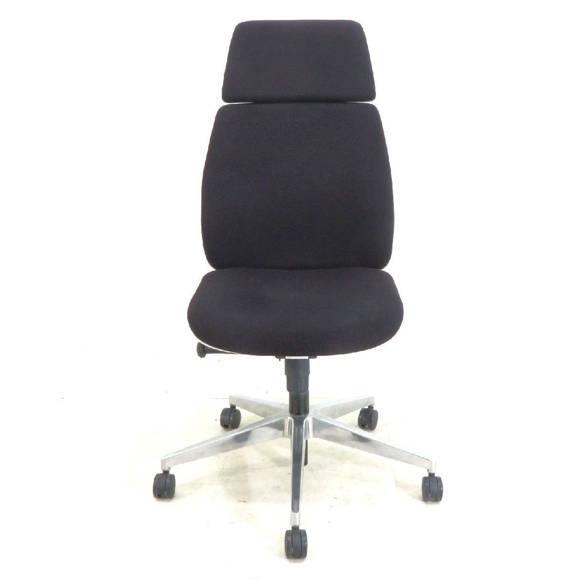 PLUS プラス U CHAIR 肘無オフィスチェア KC-UC56SEL BK ブラック キャスター シンクロロッキング 布張り 在宅 EG16733 オフィス家具