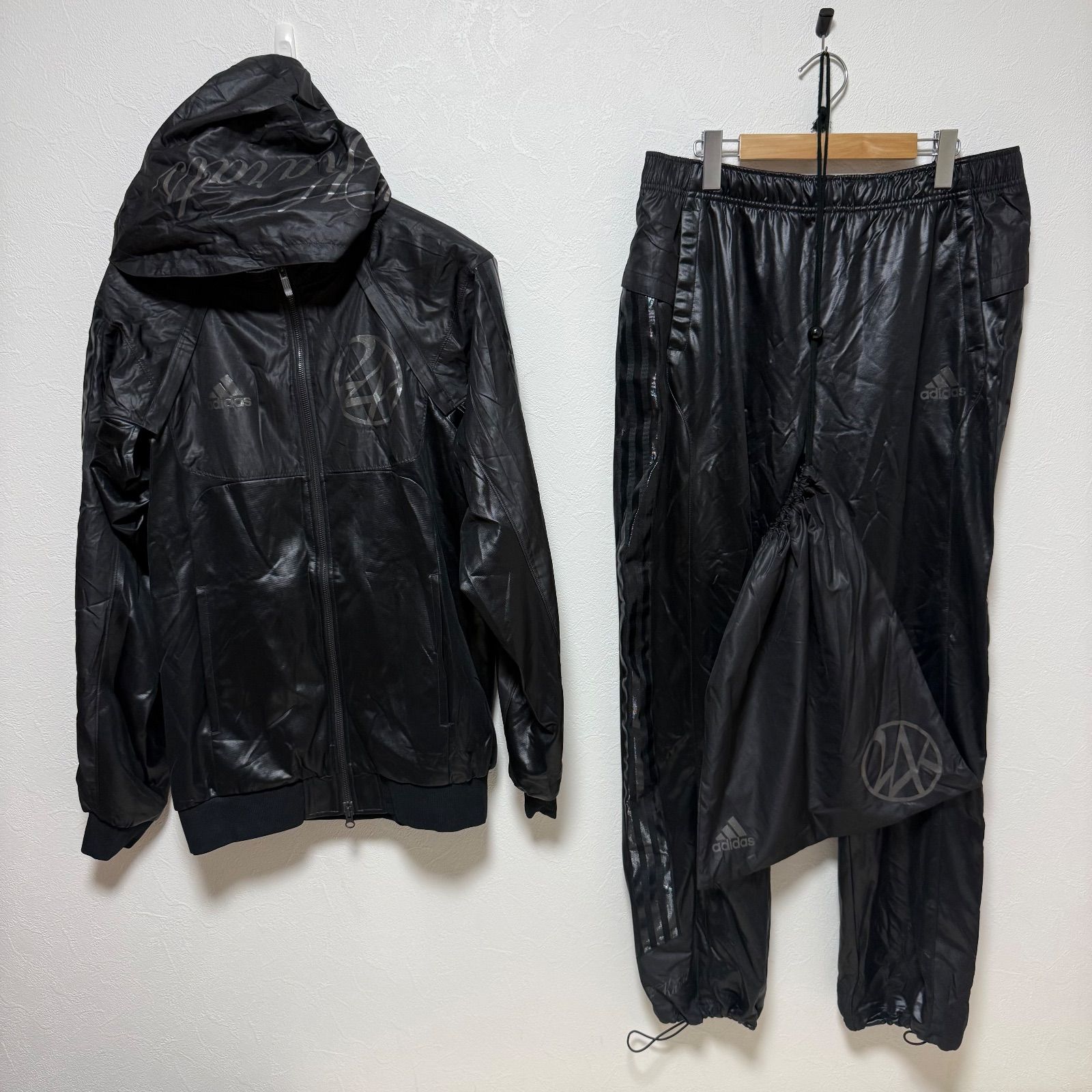 アディダス 24カラッツ セットアップ ジャージ ブラック 収納バッグ付き