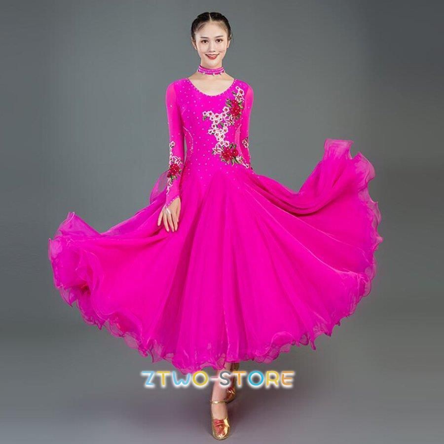 社交ダンス衣装 社交ダンスドレス ダンス衣装 レディース 発表会ドレス ステージ衣装 競技用ドレス モダンドレス 練習着 演出用 ワンピース イベント