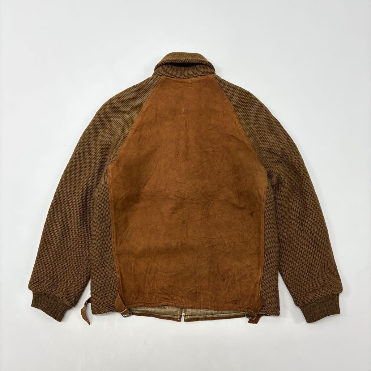 60s Vintage McGREGOR ヴィンテージ マクレガー スエード x ニット ジャケット JACKET アーカイブ ブラウン 系 サイズ 40 710-0080