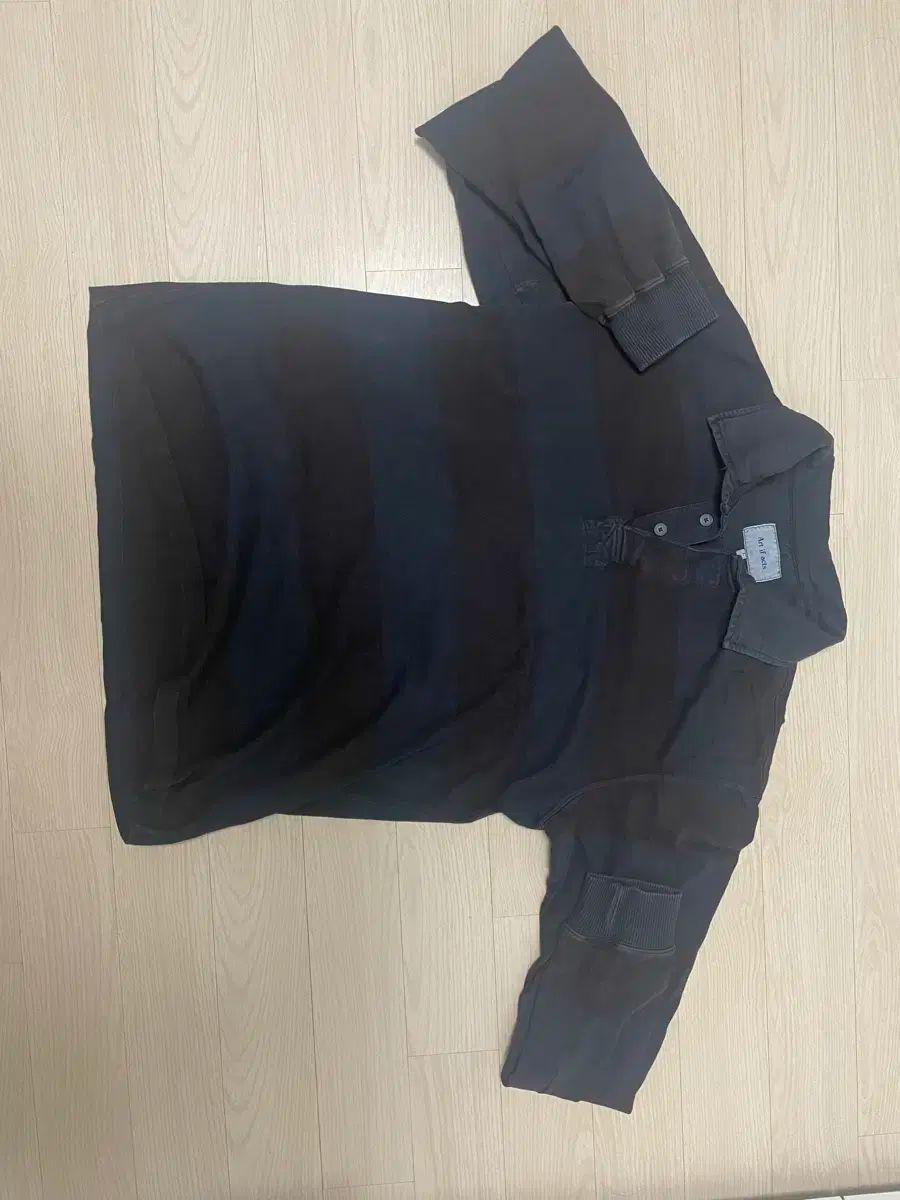 ART IF ACTS ガーメント ダイド ラグビーシャツ チャコール L