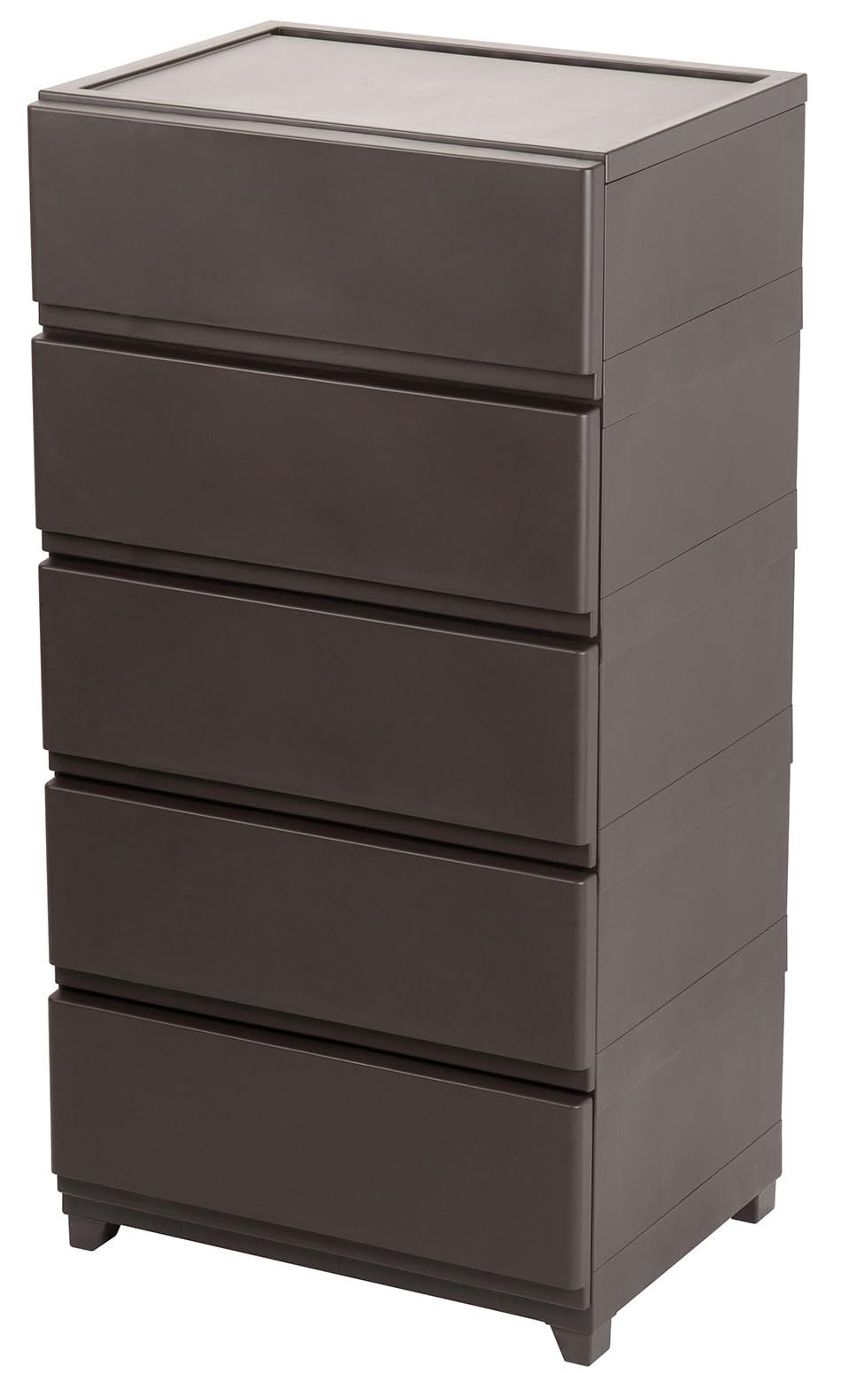 迅速発送 JEJアステージ JEJ Astage 収納ケース 壁付デコニー シーヴォ 5段 ワイド ダークブラウン 簡単組立 日本製 幅54×奥行41.7×高さ106.1cm