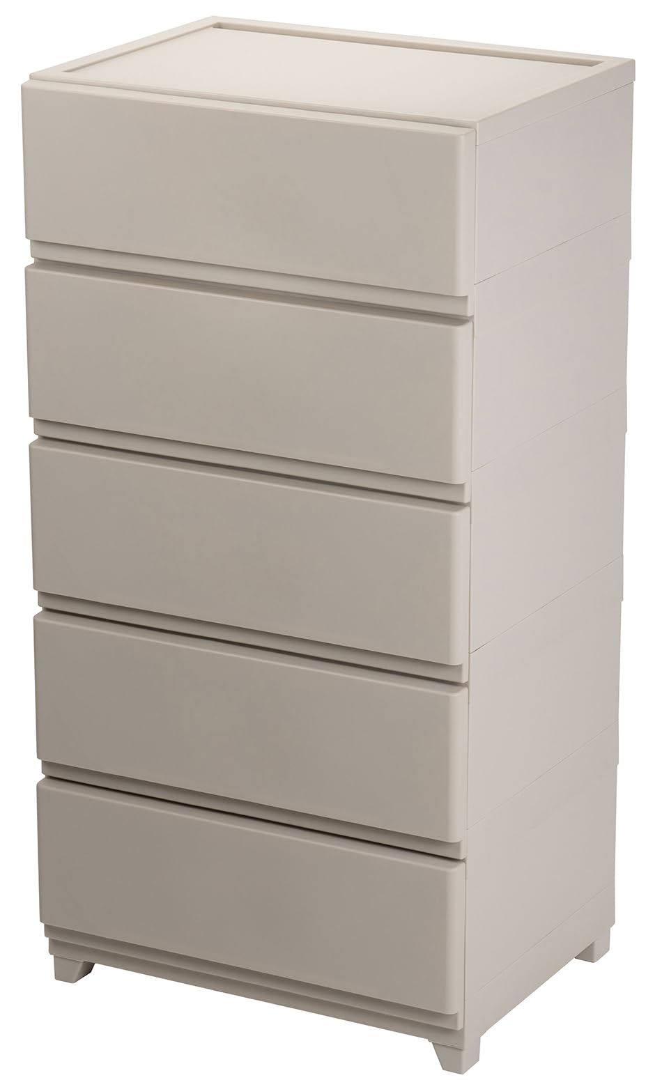 迅速発送 JEJアステージ JEJ Astage 収納ケース 壁付デコニー シーヴォ 5段 ワイド グレージュ簡単組立 日本製 幅54×奥行41.7×高さ106.1cm