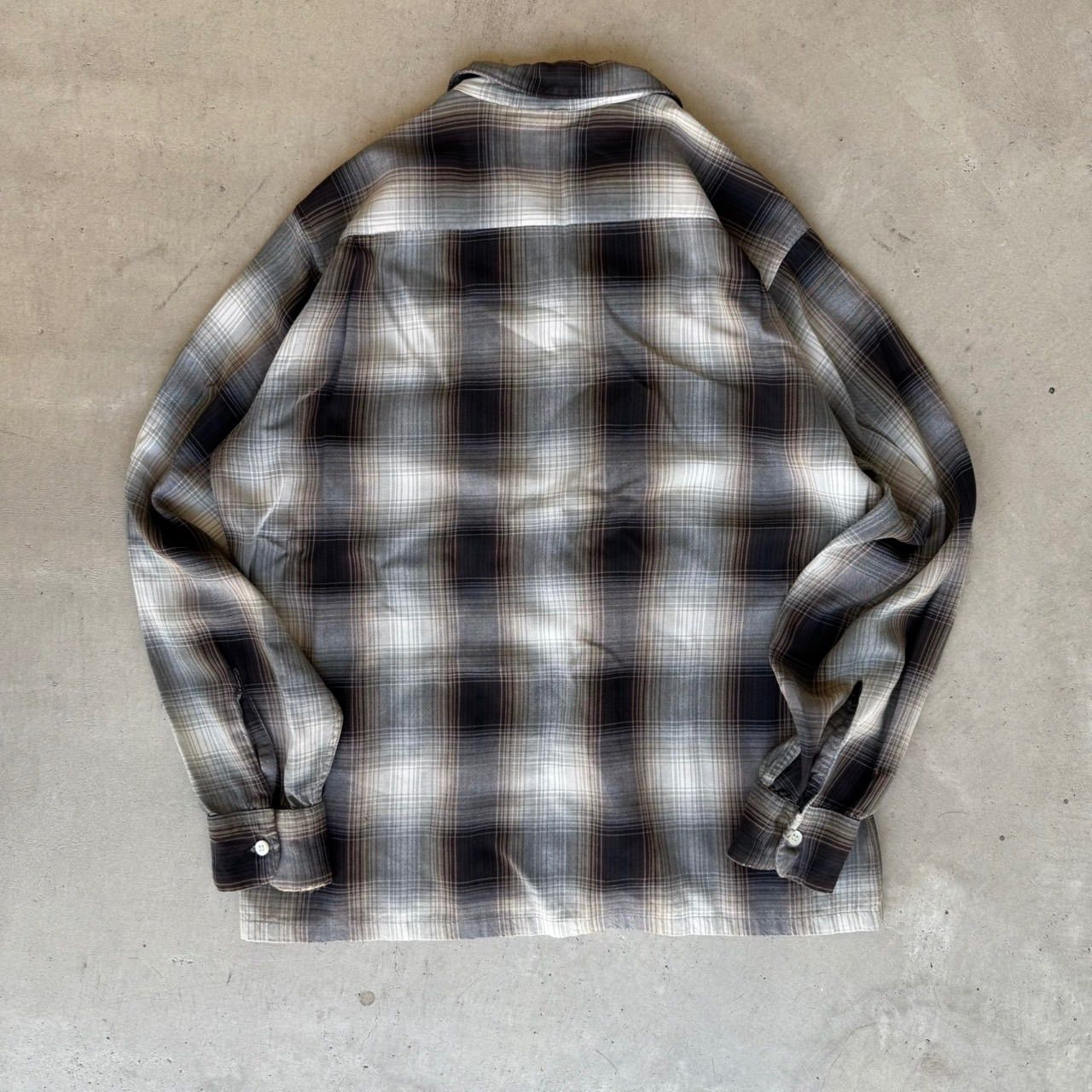 TOWNCRAFT タウンクラフト チェック 長袖シャツ 50s 60s TOWNCRAFT タウンクラフト オンブレチェックシャツ 長袖シャツ vintage