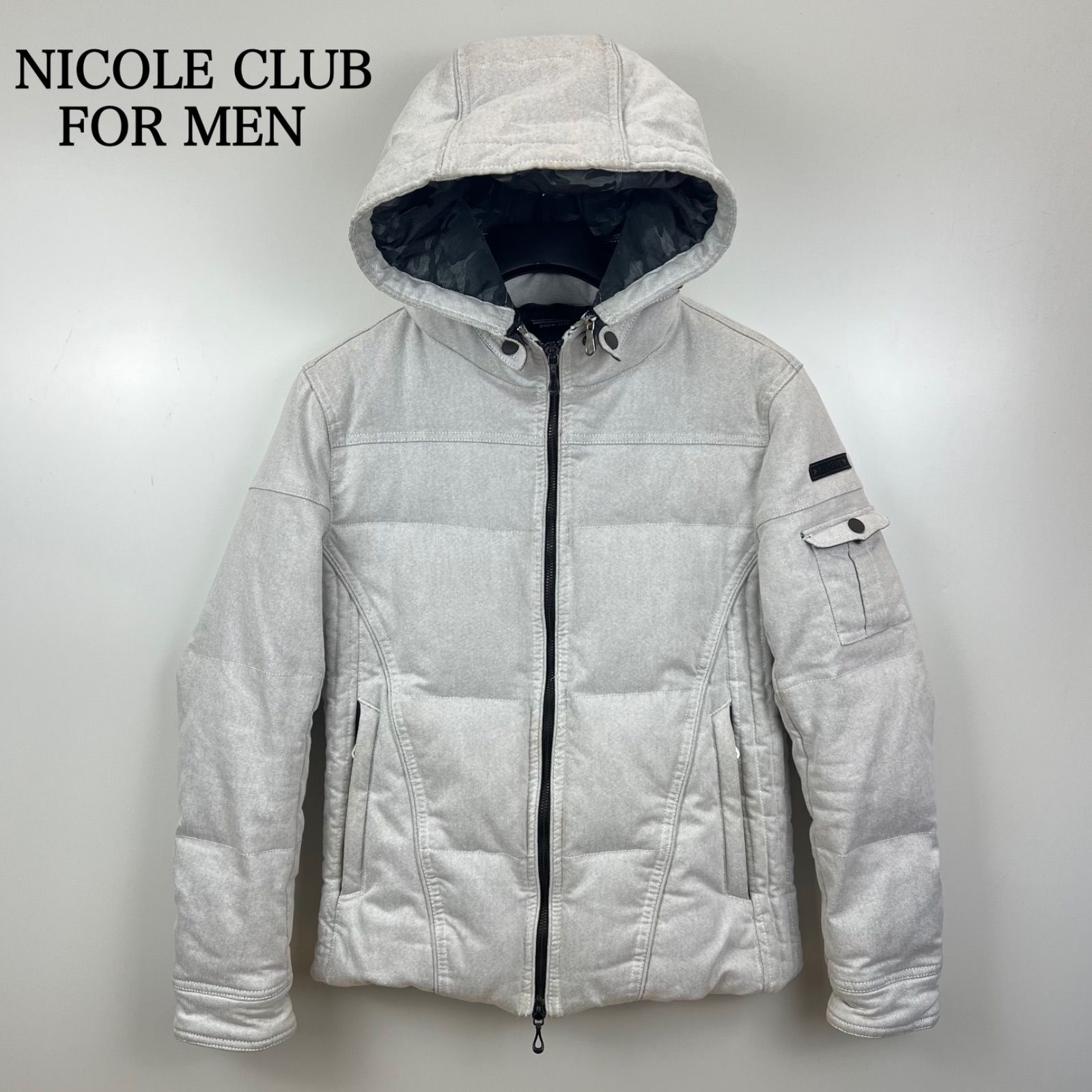 NICOLE CLUB FOR MEN denim down jacket 46 M 7564-3704 ニコルクラブ 
