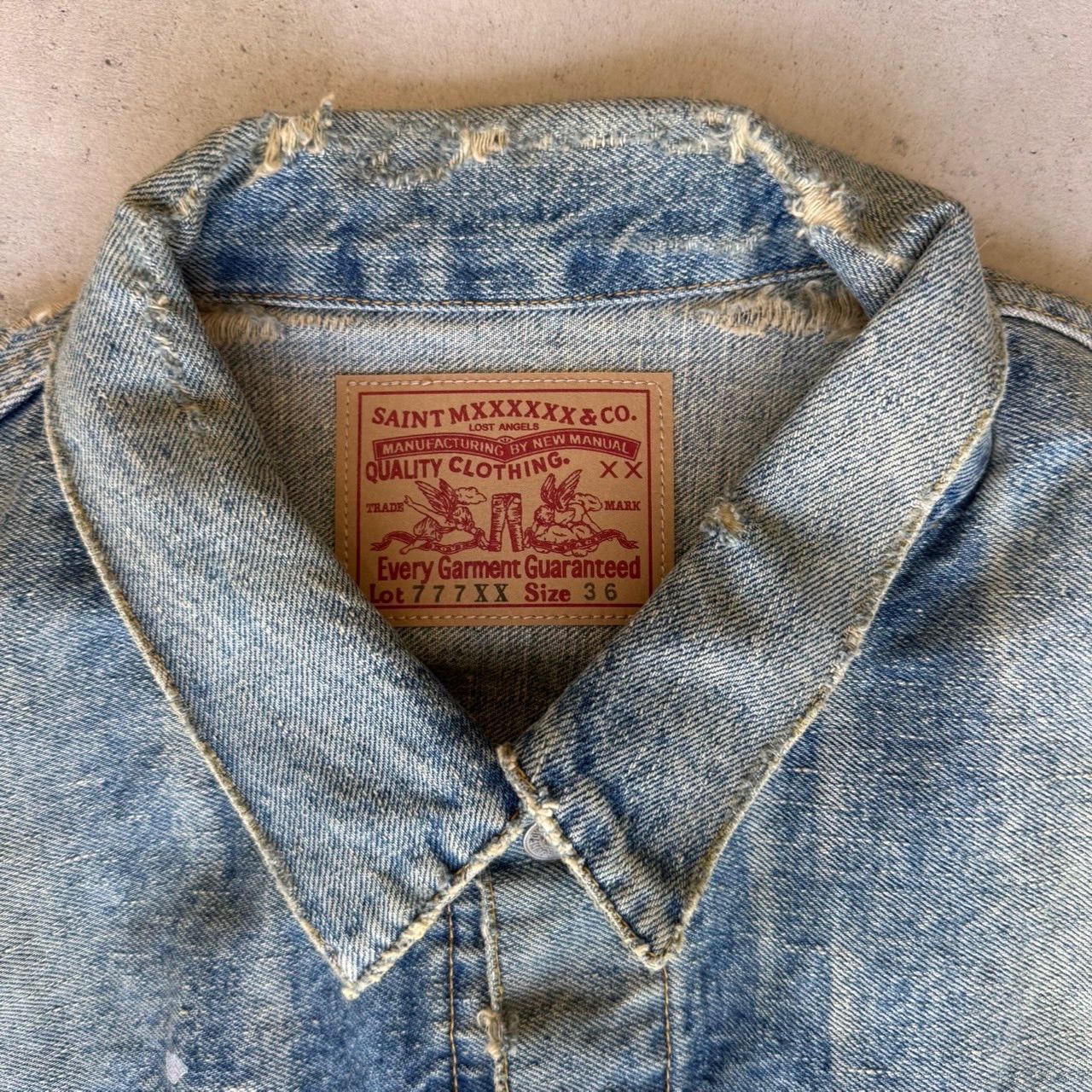 SAINT MICHAEL×Berberjin 23AW BJ DENIM JKT DAMAGE ダブルネーム 