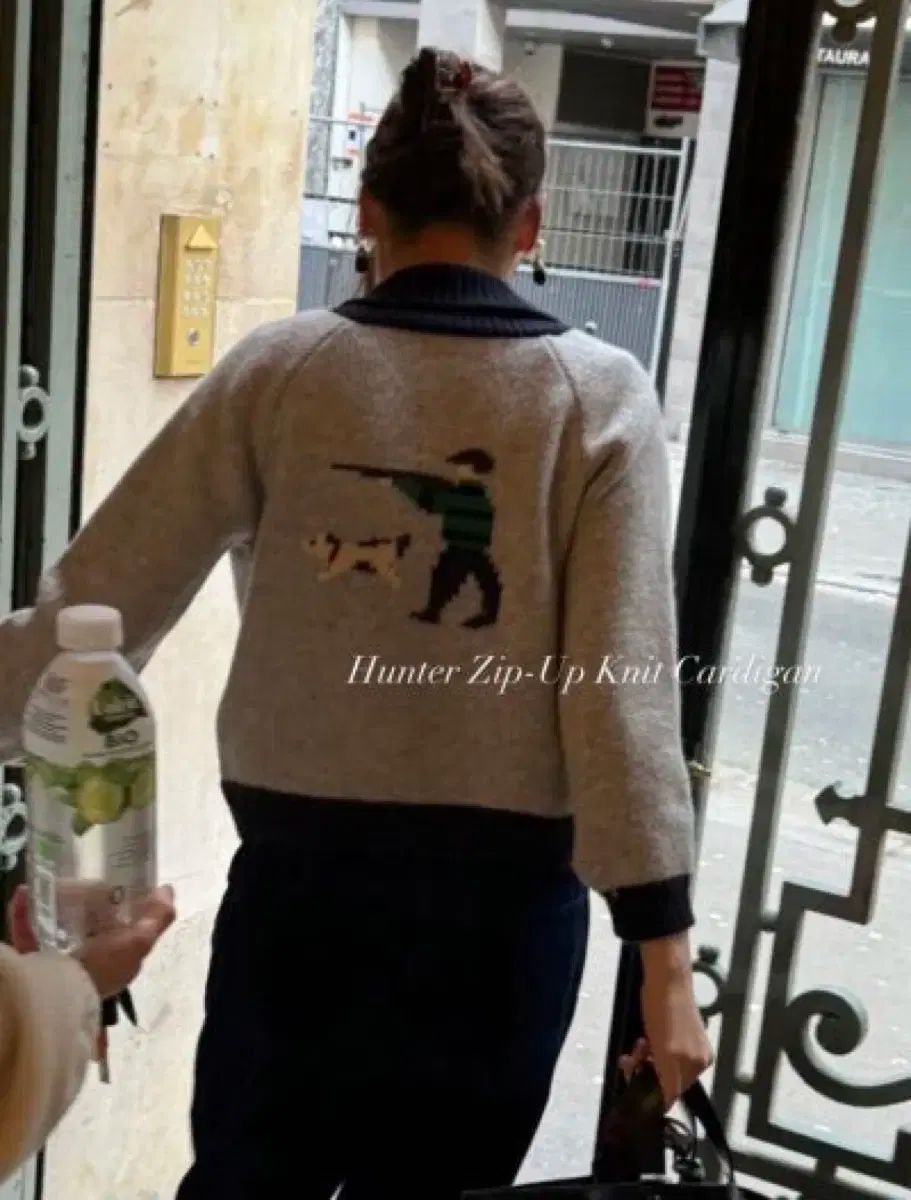 リボン빛 ハンター ジップアップニットカーディガン