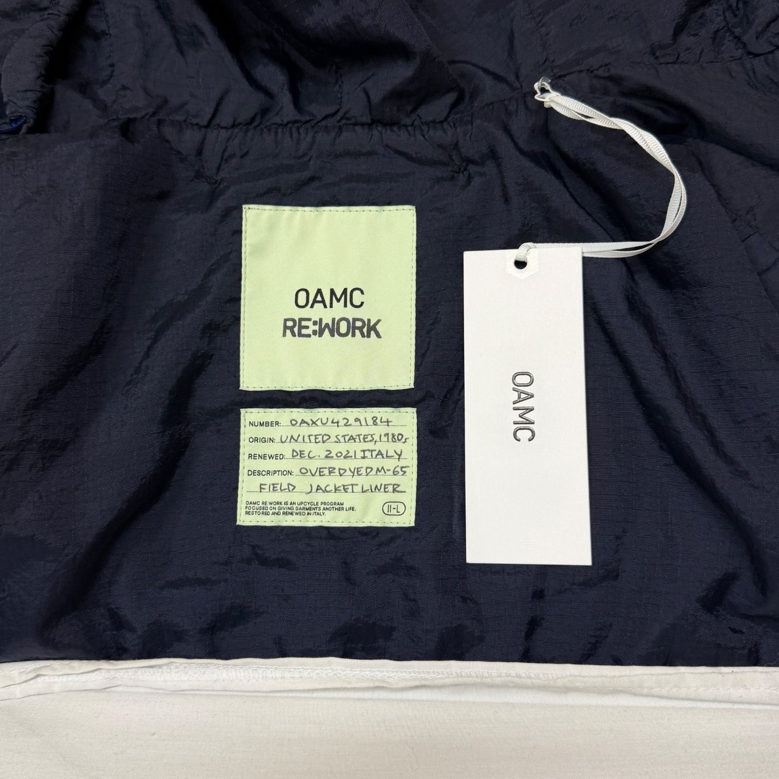 未使用品 OAMC RE:WORK 中綿入り キルティング フードベスト ジレ