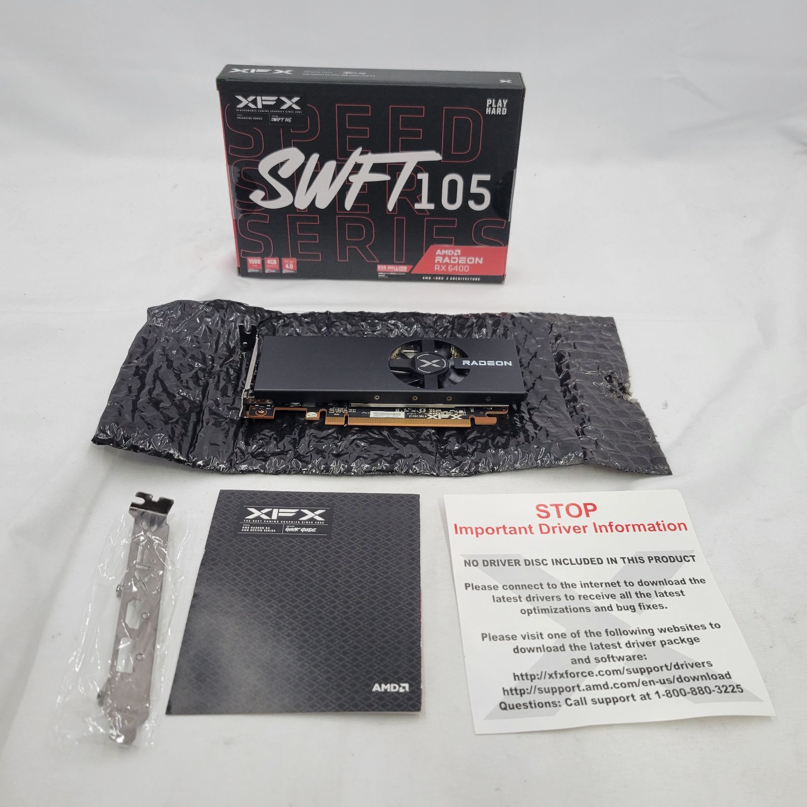動作 済み XFX 箱＆付属品あり SPEEDSTER SWFT105 RADEON RX 6400 4GB GDDR6 HDMI DP グラボ RX-64XL4S RM618