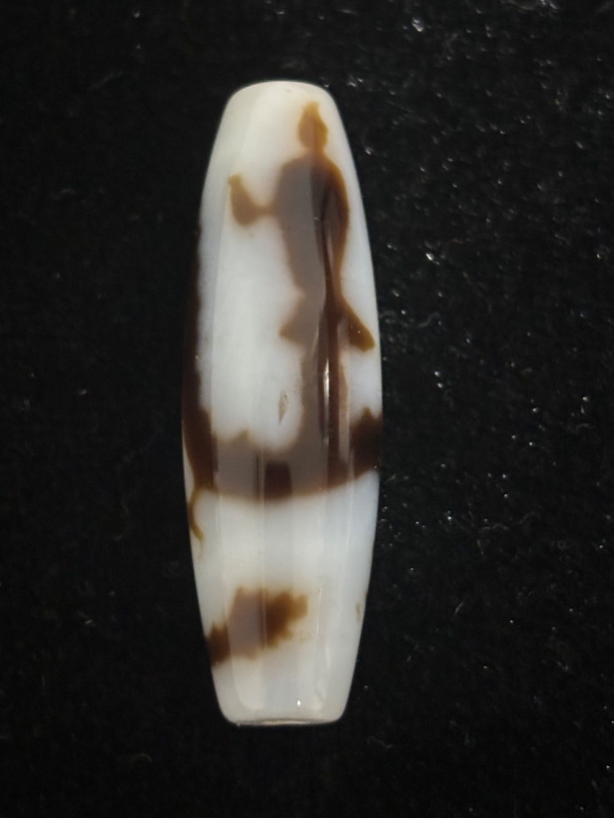 年末セール 希少 藏傳天珠 騎龍観音白天珠 風水