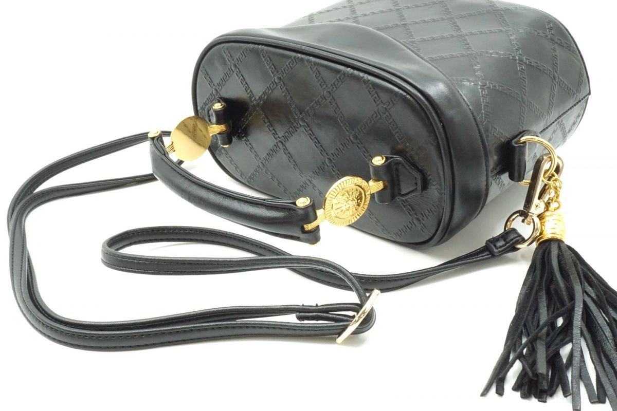 VERSACE ヴェルサーチ サンバースト バニティバッグ ショルダー 2WAY ジャンニ ヴェルサーチェ ヴィンテージ 2way ショルダー ハンドバッグ