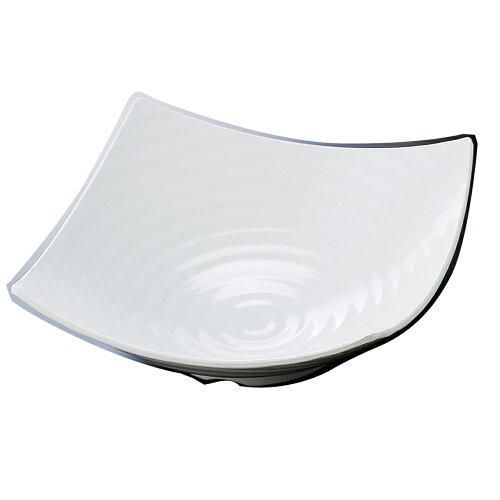 5営業日で発送 福井クラフト Fukui Craft 福井クラフト メラミン35cmロクロ目四方上り盛鉢ホワイト 51353880 1876052