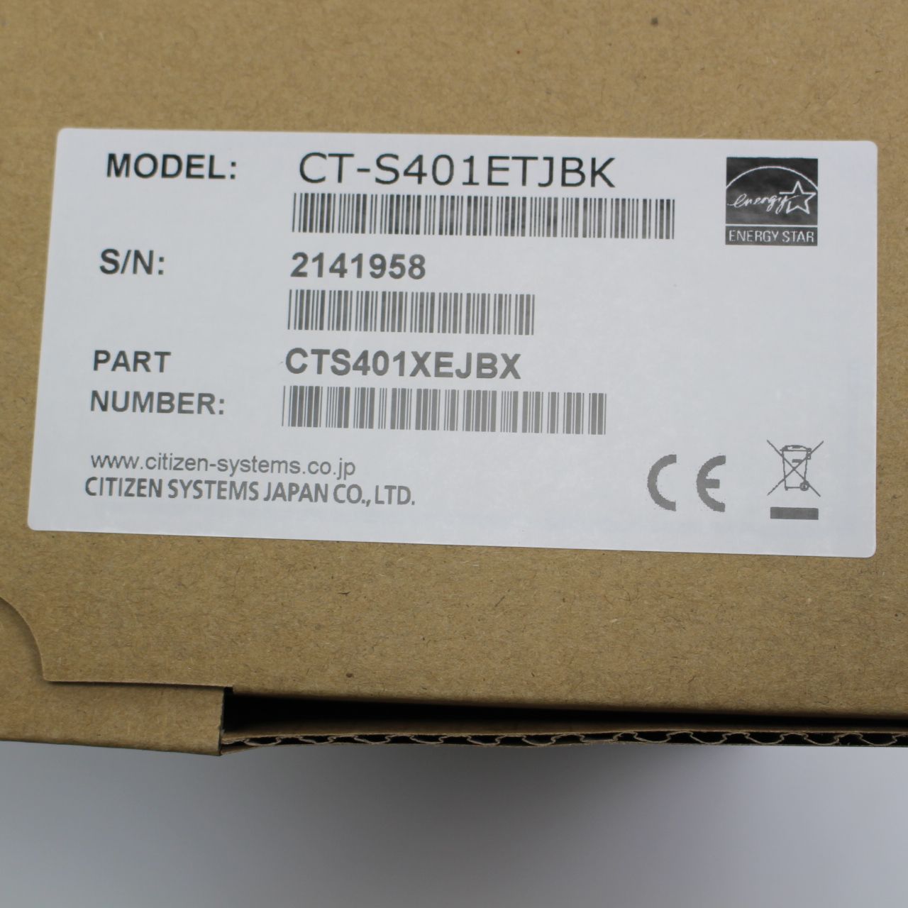 613 CITIZEN TZ30-M01 CT-S401ETJBKレシートプリンター