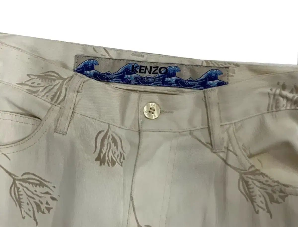 KENZO フラワー パータン コットン パンツ 27-28インチ DECORATOM_COM_BR