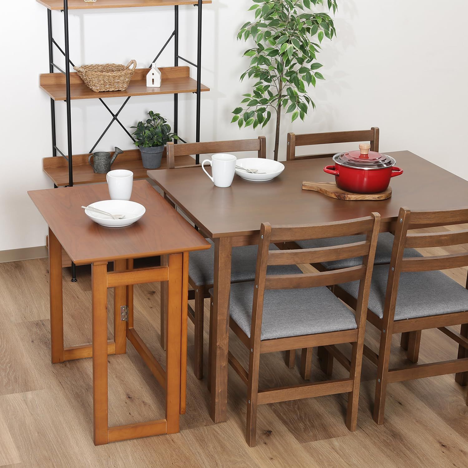 学習机 コンパクト収納 天然木 完成品 ブラウン 幅70×奥行45×高さ69cm ミラン デスク 折りたたみテーブル 95782 不二貿易 MARWIL-DEMENAGEMENTS_CH