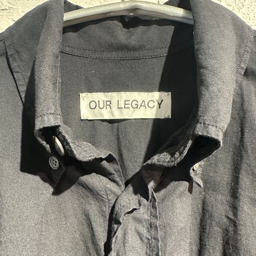 OUR LEGACY アワーレガシー BORROWED BD SHIRT Black Boile 長袖シャツ MR192BB ブラック size 44 表参道A10 WWW_OLIVIERBERNSTEIN_COM