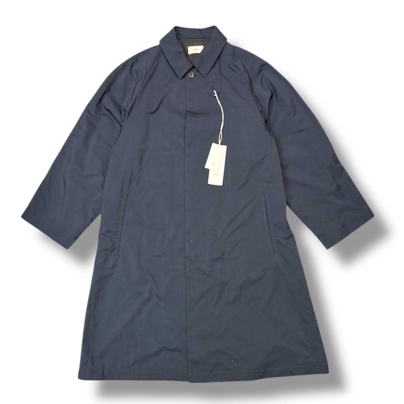参考上代108900円 ATON Vintage Nylon Twill Balmacaan Coat