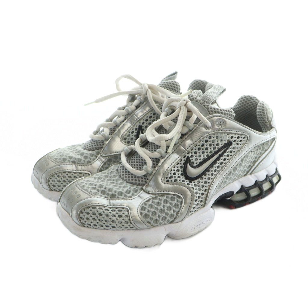 ナイキ NIKE CD3613-001 Air Zoom Spiridon Cage 2 Metallic Silver スニーカー シューズ 靴 メッシュ ロゴ 23.5cm グレー GY04 MQ