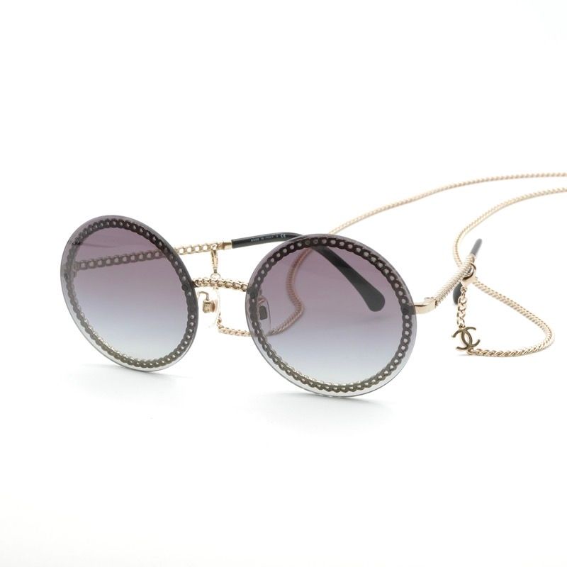 シャネル CHANEL サングラス ブラック ゴールド 黒 サングラス ココ