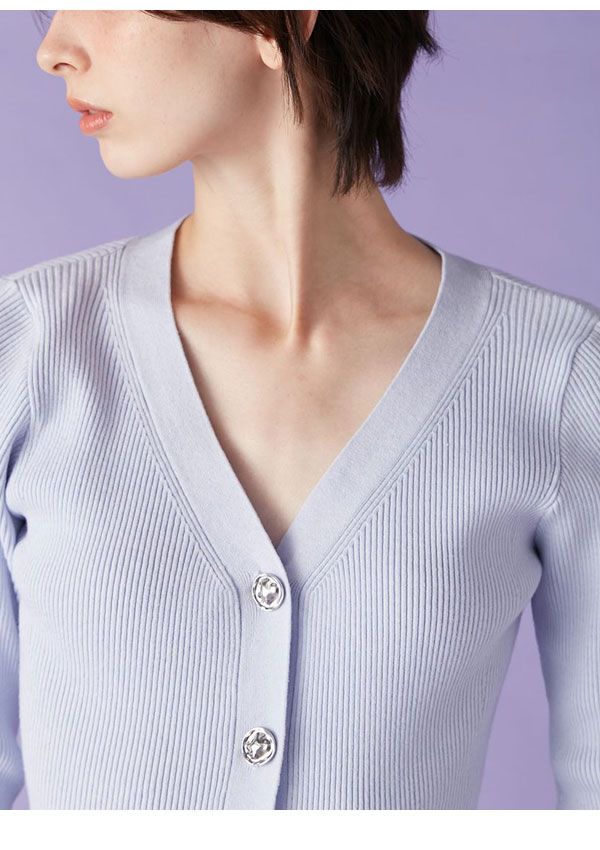 25秋冬 ペプラムニットカーディガン